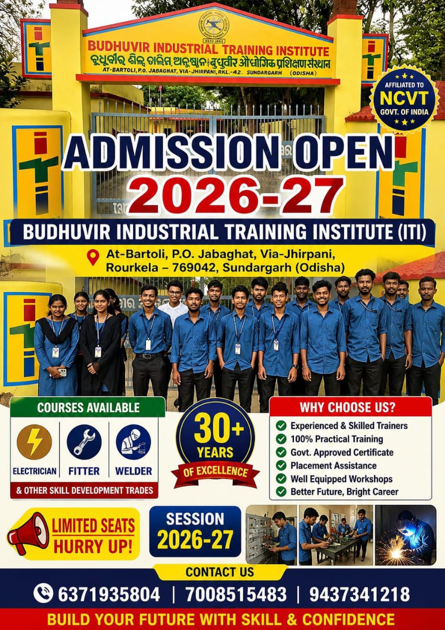 Admission Open 2026-27 – Budhuvir ITI